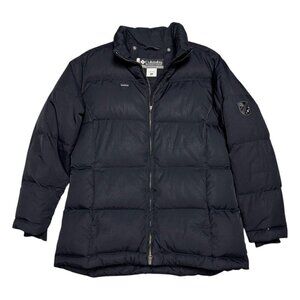 COLUMBIA SPORTSWEAR Black DOWN FILL Puffer Parka Snow Winter Jacket Womens XL